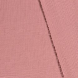 Winter - Dreilagiger Baumwoll-Musselin - antik pink