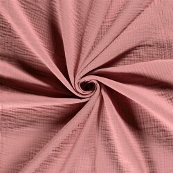 Winter - Dreilagiger Musselin Uni - antik pink