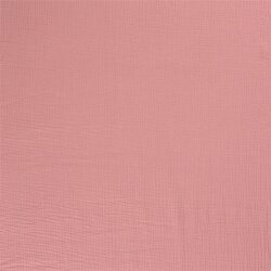 Winter - Dreilagiger Musselin Uni - antik pink
