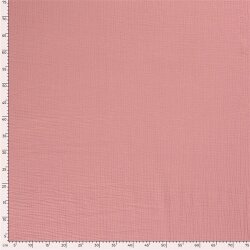 Winter - Dreilagiger Musselin Uni - antik pink