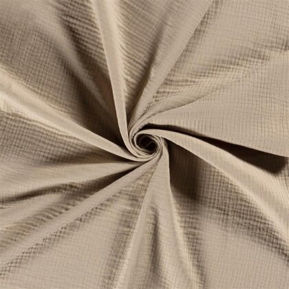 Winter - Dreilagiger Musselin Uni - beige