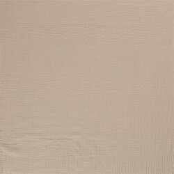 Winter - Dreilagiger Musselin Uni - beige
