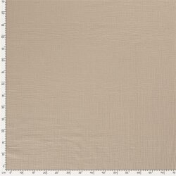 Winter - Dreilagiger Musselin Uni - beige