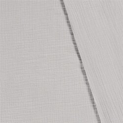 Winter - Dreilagiger Musselin Uni - satin grau