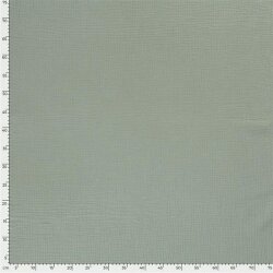 Winter - Dreilagiger Musselin Uni - ghost green