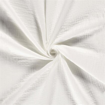 Winter - Dreilagiger Musselin Uni - creme