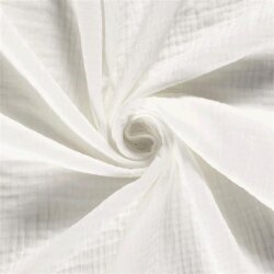 Winter - Dreilagiger Musselin Uni - creme