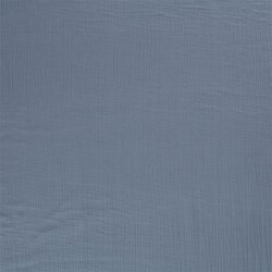 Winter - Dreilagiger Baumwoll-Musselin jeansblau