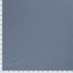 Winter - Dreilagiger Baumwoll-Musselin - jeansblau