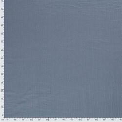Winter - Dreilagiger Musselin Uni - jeansblau