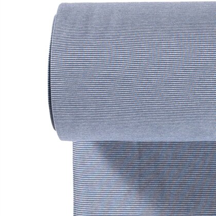 Ringelbündchen Streifen 1mm sky/seeblau