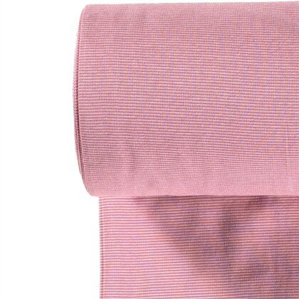 Ringelbündchen Streifen 1mm hellrosa/altrosa