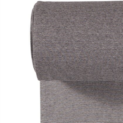 Ringelbündchen Streifen 1mm schwarz/weiß