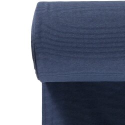 Ringelbündchen Streifen 1mm jeansblau/nachtblau
