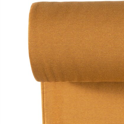 Ringelbündchen Streifen 1mm rostrot/senf