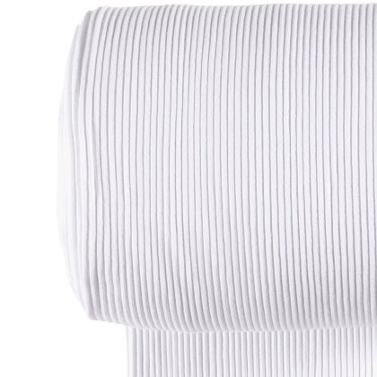 Schwere grob-Ripp-Bündchen *Marie* 3x3 - weiß