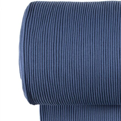 Schwere grob-Ripp-Bündchen *Marie* 3x3 - jeansblau