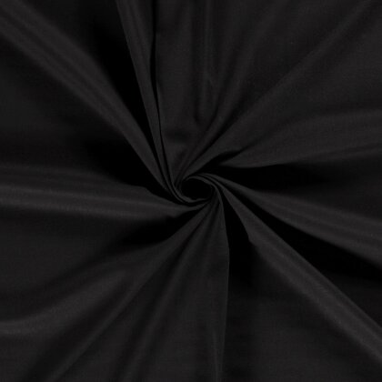 Viskose Leinen Mix Uni – schwarz