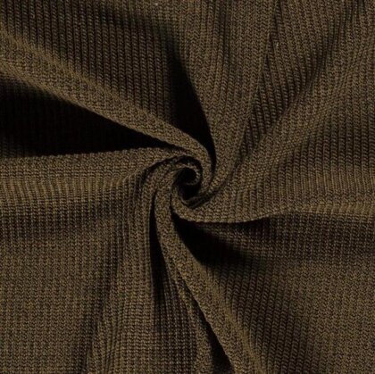 Baumwollstrick *Marie* Uni melange - olive