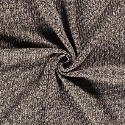 Baumwollstrick *Marie* Uni melange - beige
