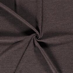 Baumwollstrick *Marie* Uni melange - dunkelbeige