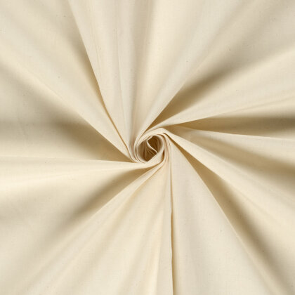 Baumwollstoff Cretonne *Marie* Uni - weiss Uni Nessel Natur