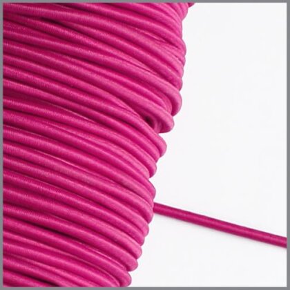 5 Meter - Gummikordel - pink - 3 mm