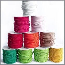 5 meter -  Gummikordel - minze - 3 mm