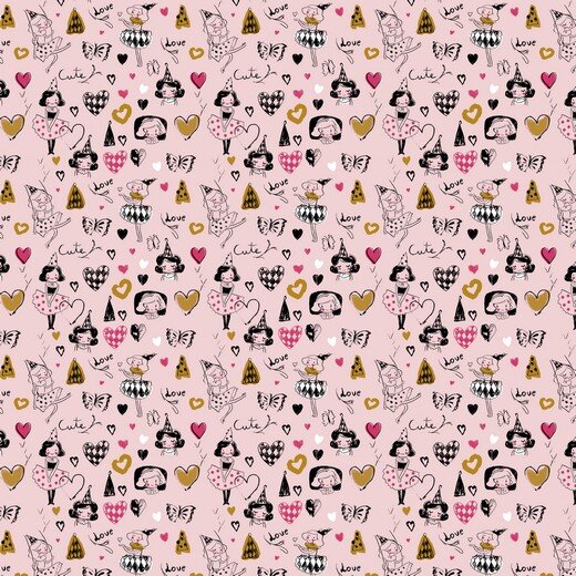 Baumwollstoff Arlequeen - rosa