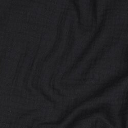 Musselin Uni *Gerda* BIO~Organic - schwarz