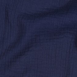Musselin Uni *Gerda* BIO~Organic - dunkelblau