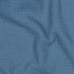Musselin Uni *Gerda* BIO~Organic - indigoblau