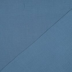 Musselin Uni *Gerda* BIO~Organic - indigoblau