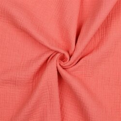 Musselin Uni *Gerda* BIO-Organic - koralle