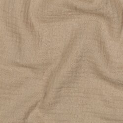 Musselin Uni *Gerda* BIO~Organic - dunkelbeige