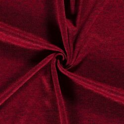 Strickfleece *Marie* Uni - meliert dunkelrot
