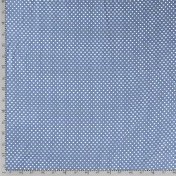 Baumwollpopeline Herzen 5mm - jeansblau