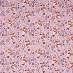 Interieurstoff Fuchs im Wald rosa