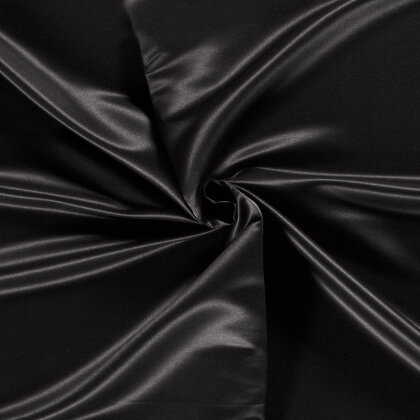 Satin "Duchesse" Uni - schwarz