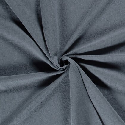 Leinen Stoff *Lara* vorgewaschen Uni - schattenblau