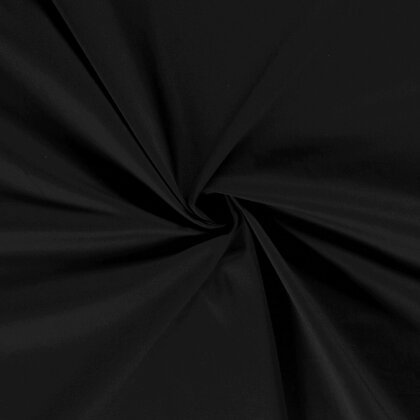 Baumwollköper Stretch Uni - schwarz