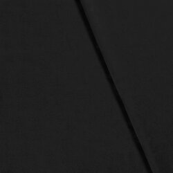 Polyester Baumwoll Mix Uni - schwarz