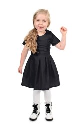 Polyester Baumwoll Mix Uni - schwarz