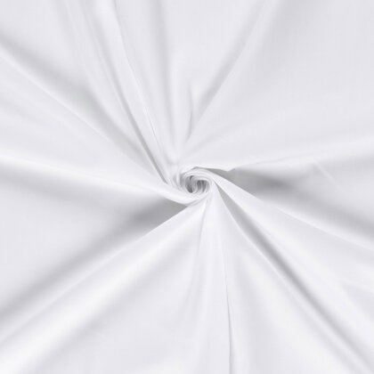 Stretch Baumwollsatin *Marie* Uni - weiss