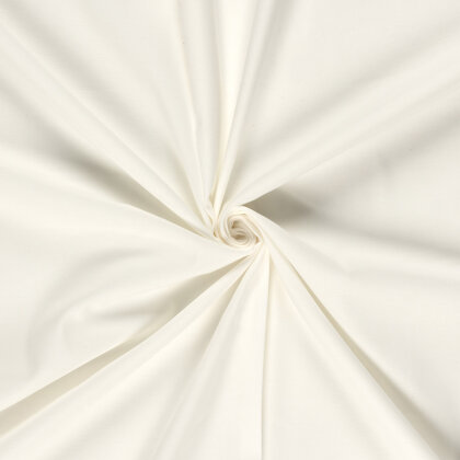 Stretch Baumwollsatin *Marie* Uni - elfenbein