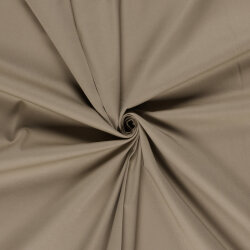 Stretch Baumwollsatin *Marie* Uni - dunkelbeige