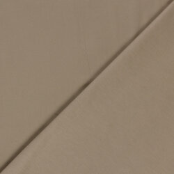 Stretch Baumwollsatin *Marie* Uni - dunkelbeige
