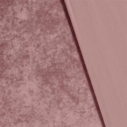 Stretchsamt Nicki Uni - altrosa