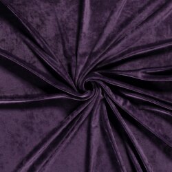 Stretchsamt Nicki Uni - dunkelviolett