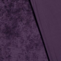 Stretchsamt Nicki Uni - dunkelviolett